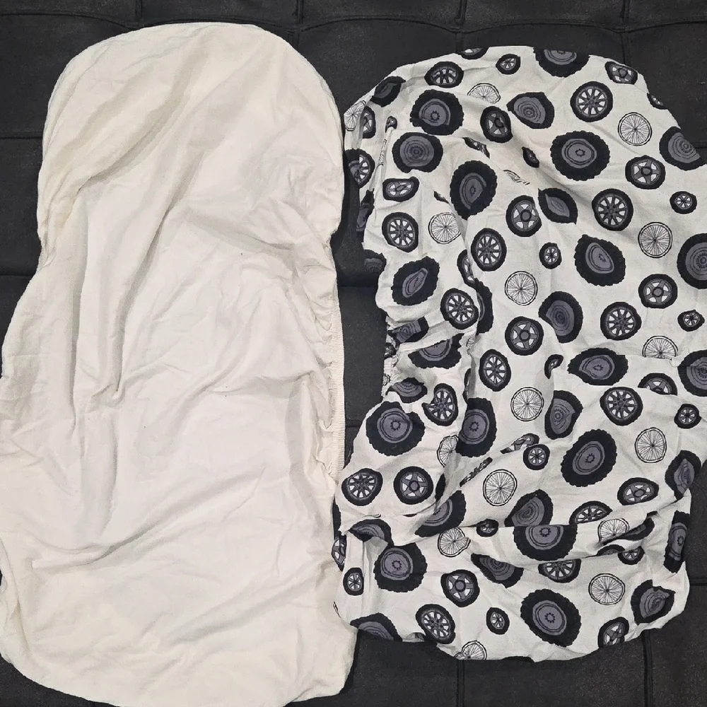 Tires and Cream Changing Pad Covers